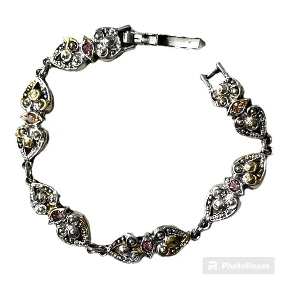 VNT Avon Bundle Heart Shape Link Bracelet with perfume bottle - Picture 2 of 9